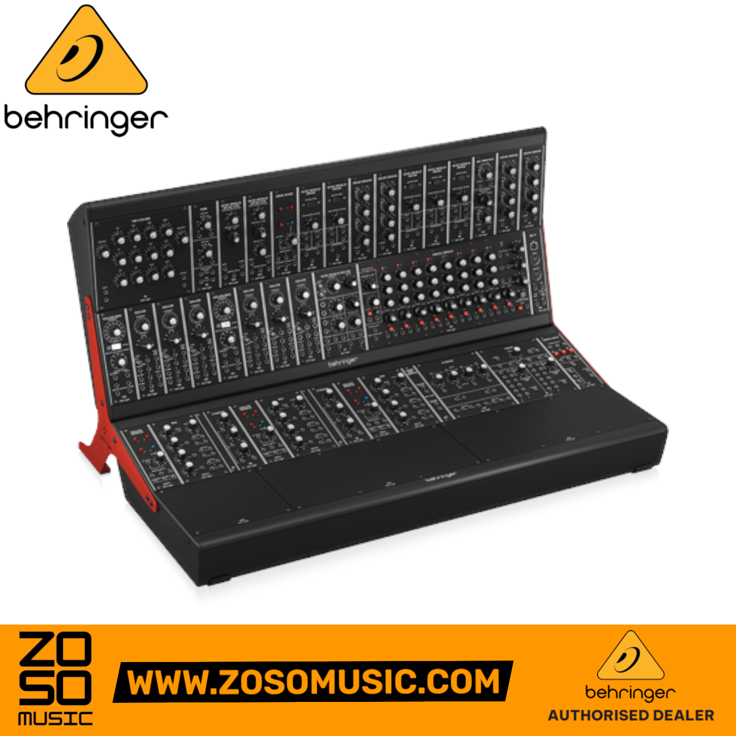 Zoso Music Behringer System 55 complete analog Eurorack modular synthesizer system with 38 modules and dual cases.