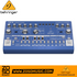 Zoso Music Behringer TD-3-BU blue analog bass line synthesizer with sequencer, knobs, and buttons for electronic music.