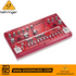 Zoso Music Behringer TD-3-SB analog bass synthesizer in strawberry red with knobs, switches, and 16-step sequencer.