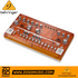 Zoso Music Behringer TD-3-TG analog bass synthesizer in tangerine orange with 16-step sequencer and control knobs.