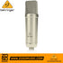 Zoso Music Behringer TM-1 large-diaphragm condenser microphone in a sleek metallic finish for studio recording.