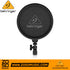 Zoso Music Behringer TM-1 pop filter screen for vocal recording with black mesh and logo