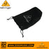 Zoso Music Behringer TM-1 black velvet microphone storage pouch with white logo drawstring closure