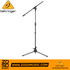 Zoso Music Behringer MS2050-L professional black steel tripod microphone stand with adjustable boom arm