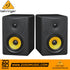 Zoso Music Behringer Truth B1030A active studio monitor pair with yellow Kevlar woofers and black silk dome tweeters.