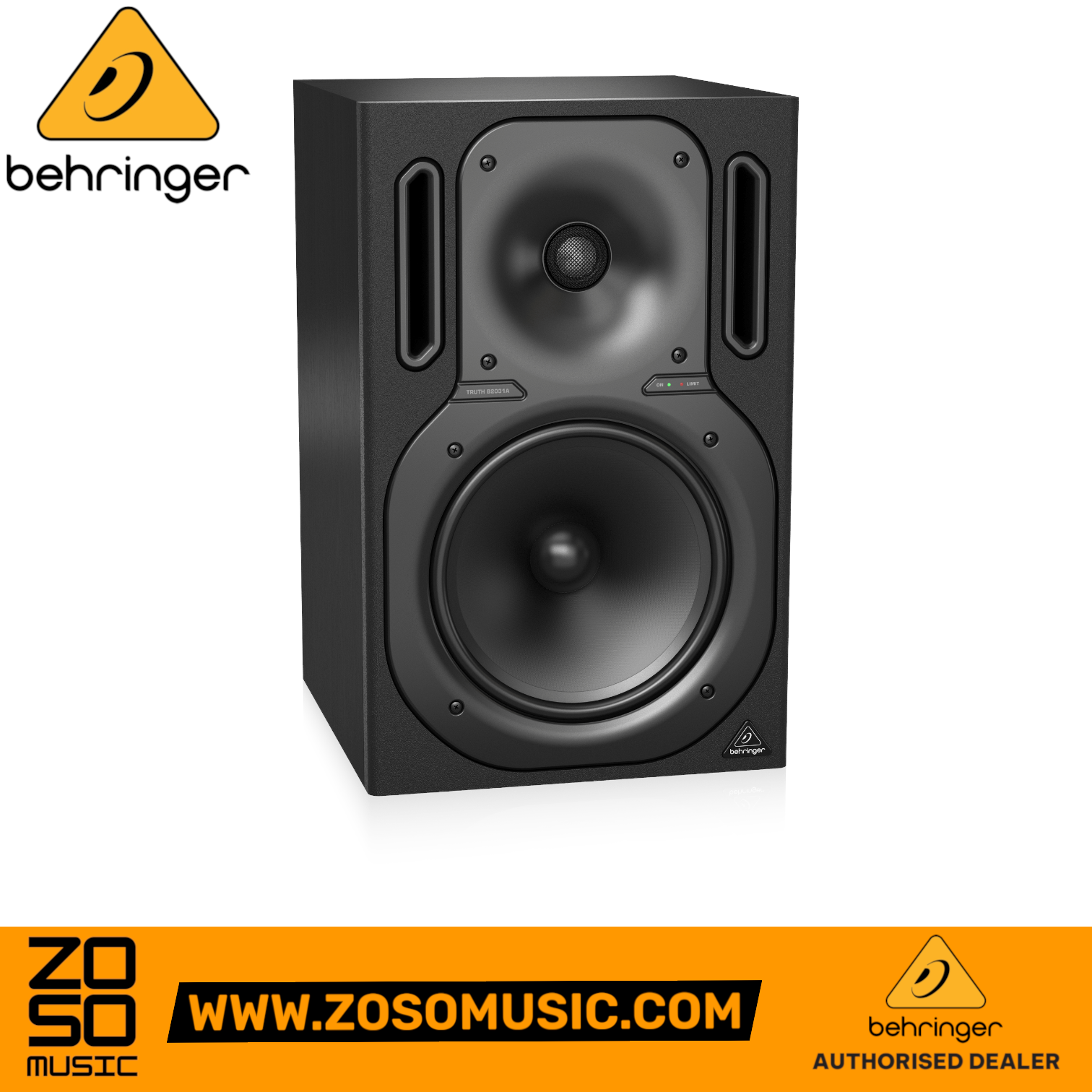 Zoso Music Behringer Truth B2031A 2-way powered studio monitor with 8.75-inch woofer and 1-inch dome tweeter