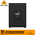 Zoso Music Behringer Eurolive VQ1800D 18-inch powered subwoofer rear panel view with input and output controls.