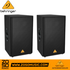 Zoso Music Behringer VS1520 600-Watt 15-inch passive PA speaker pair with rugged steel grilles and side handles