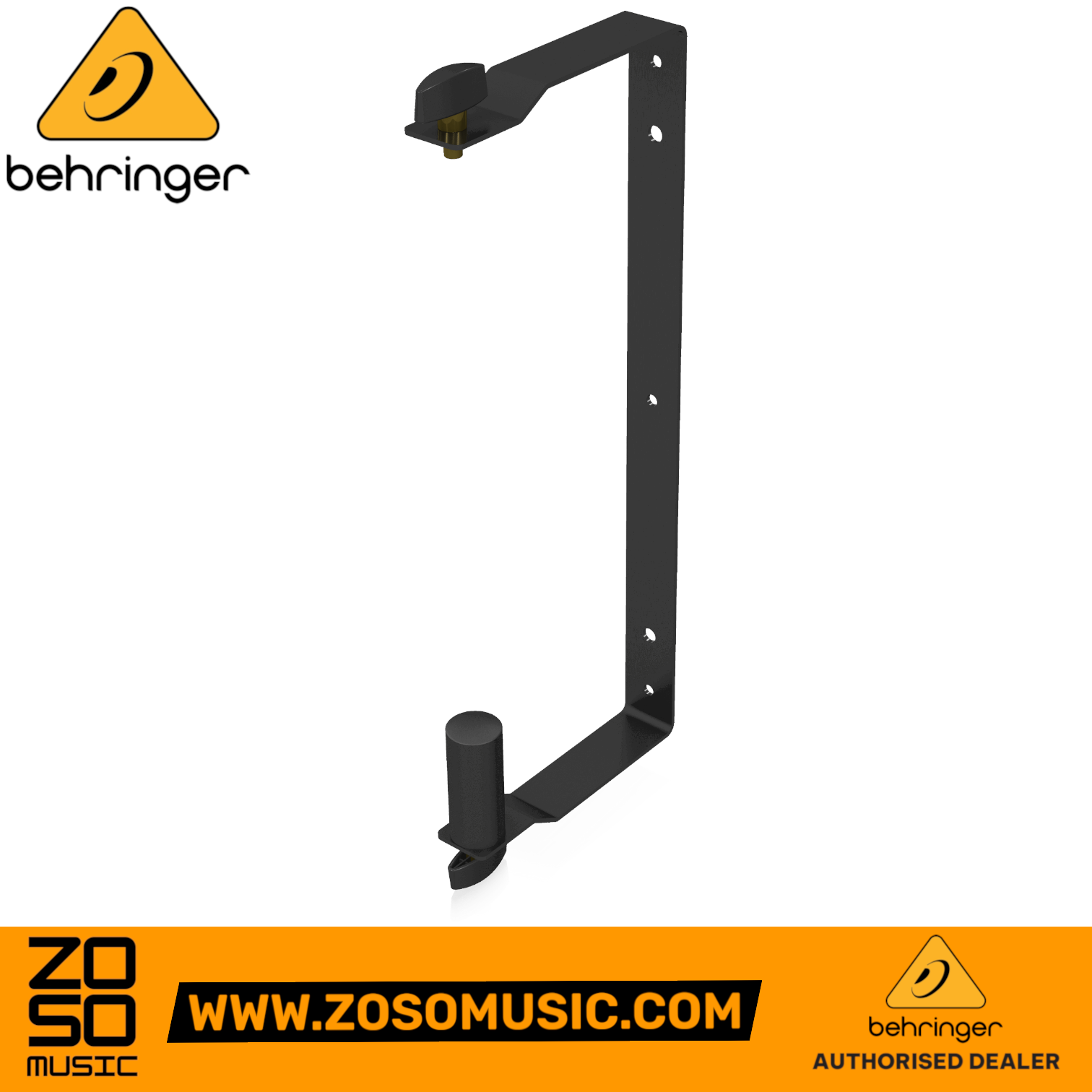 Zoso Music Behringer WB210 black steel wall-mount speaker bracket for Eurolive B210 series PA speakers