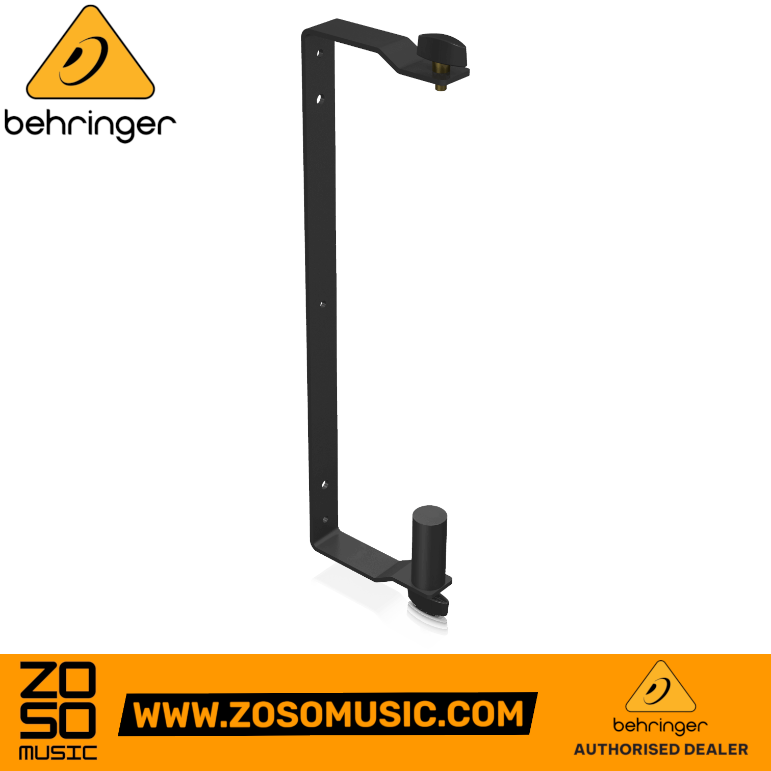 Zoso Music Behringer WB212 black steel wall-mount speaker bracket for Eurolive B212 series PA speakers