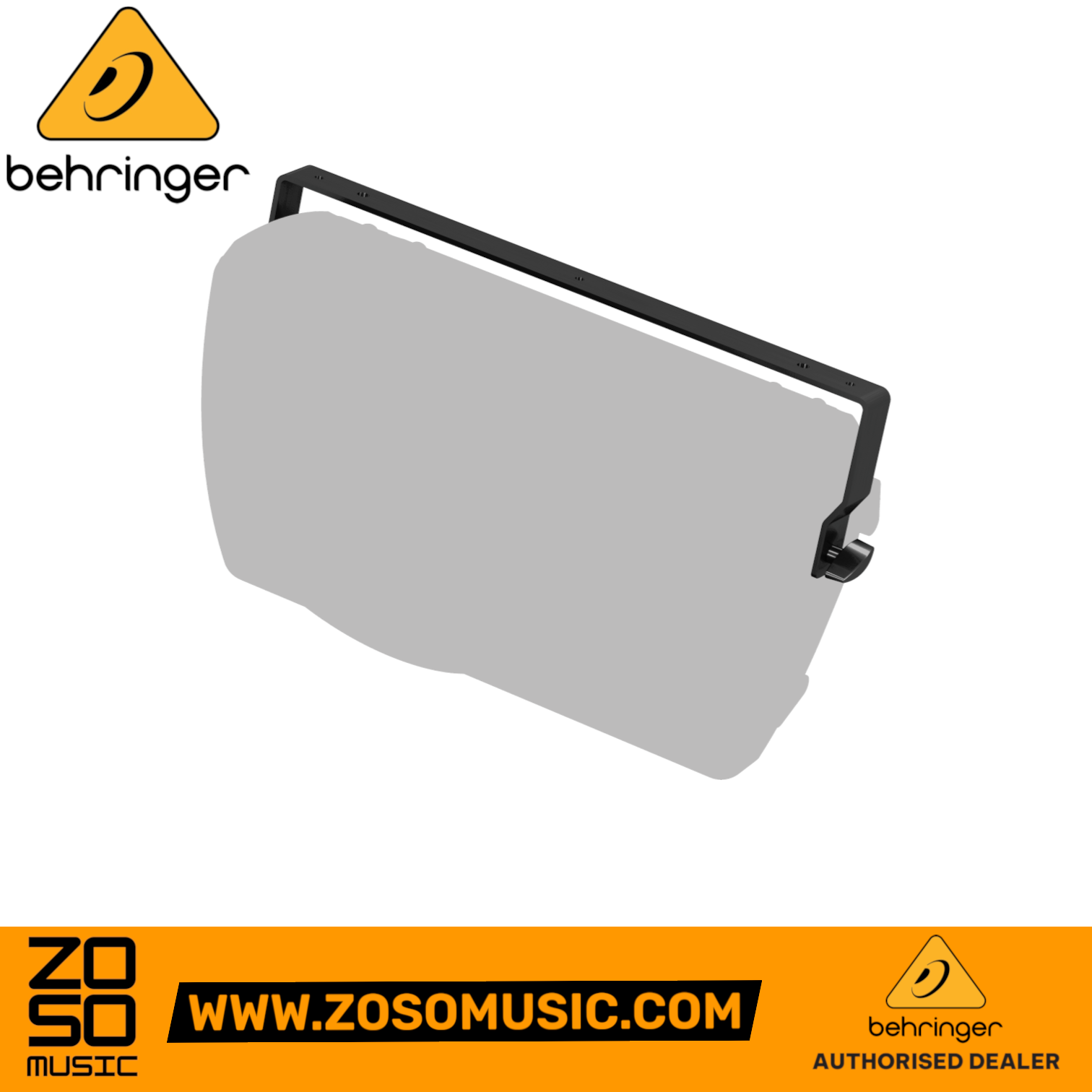 Zoso Music Behringer WB212 black steel wall-mount bracket for Eurolive B212 speakers with 180-degree swivel