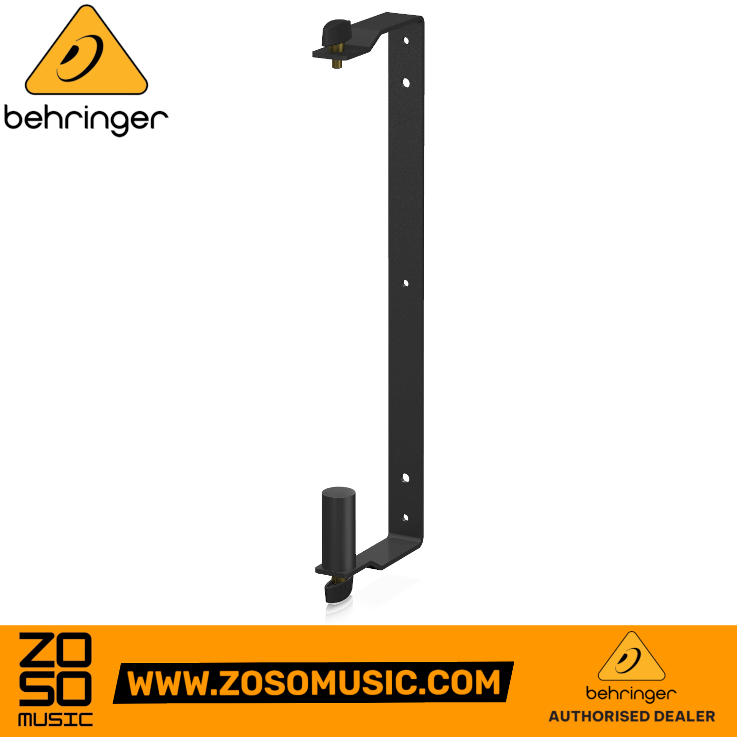 Zoso Music Behringer WB212 black steel wall-mount speaker bracket for Eurolive B212 series PA speakers
