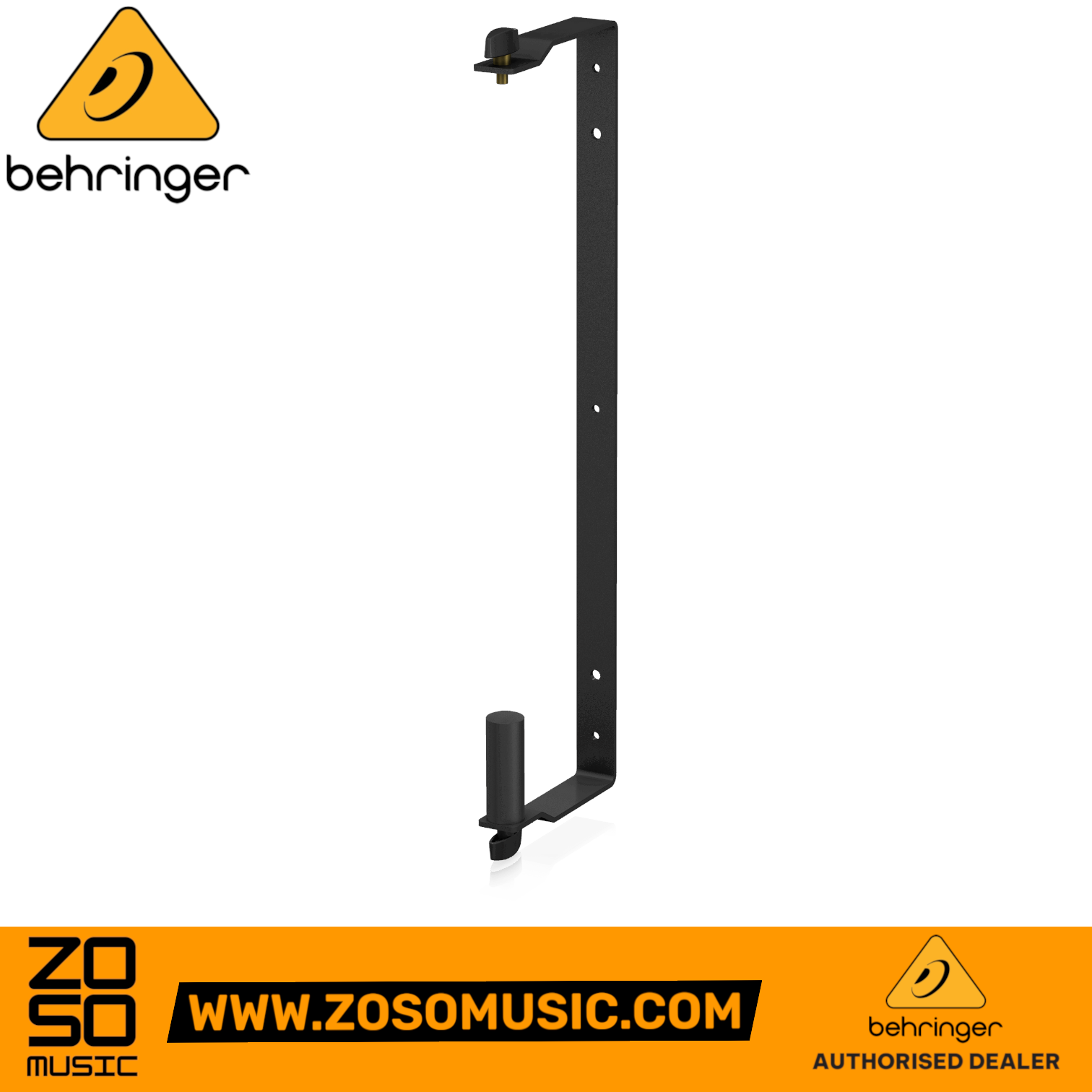 Zoso Music Behringer WB215 black steel wall-mount bracket for Eurolive B215 speakers with 180-degree swivel