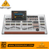 Behringer WING 48-channel digital mixer from Zoso Music featuring a large touchscreen, motorized faders, and wood trim.
