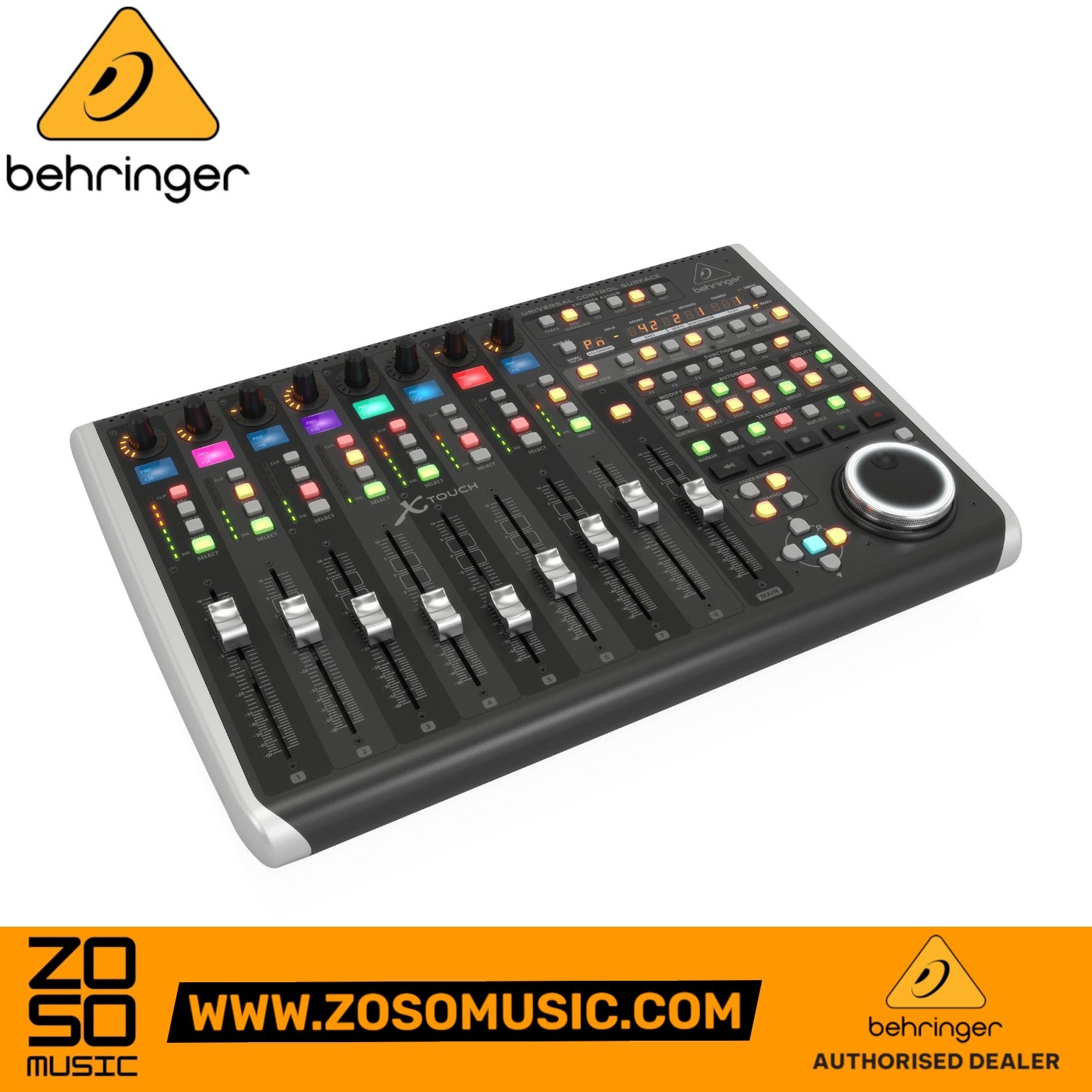 Zoso Music Behringer X-Touch universal DAW control surface with motorized faders, rotary encoders, and jog wheel