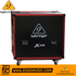 Zoso Music Behringer X32 flight case in black with red trim, featuring heavy-duty trolley wheels and butterfly locks.