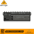 Zoso Music Behringer Xenyx QX2442USB mixer rear panel showing USB, XLR, and TRS input and output connections.