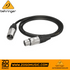 Zoso Music Behringer GMC-150 1.5m XLR microphone cable with black shielding and durable metal connectors