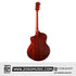 Zoso Music Caesar X-4165C 41-inch acoustic guitar, back view showing sapele wood body and okoume neck with matt finish