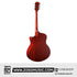 Back view of Zoso Music Caesar WL-850C 41-inch acoustic guitar with sapele wood body and matte finish