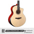 Zoso Music Caesar X-4165C 41-inch cutaway acoustic guitar with a natural spruce top and reddish sapele back and sides.