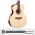 Zoso Music Caesar X-366 36-inch acoustic guitar with a natural spruce top and glossy sapele back and sides.