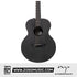 Zoso Music Enya EM-X0 36-inch matte black acoustic guitar with HPL spruce top and auditorium body shape
