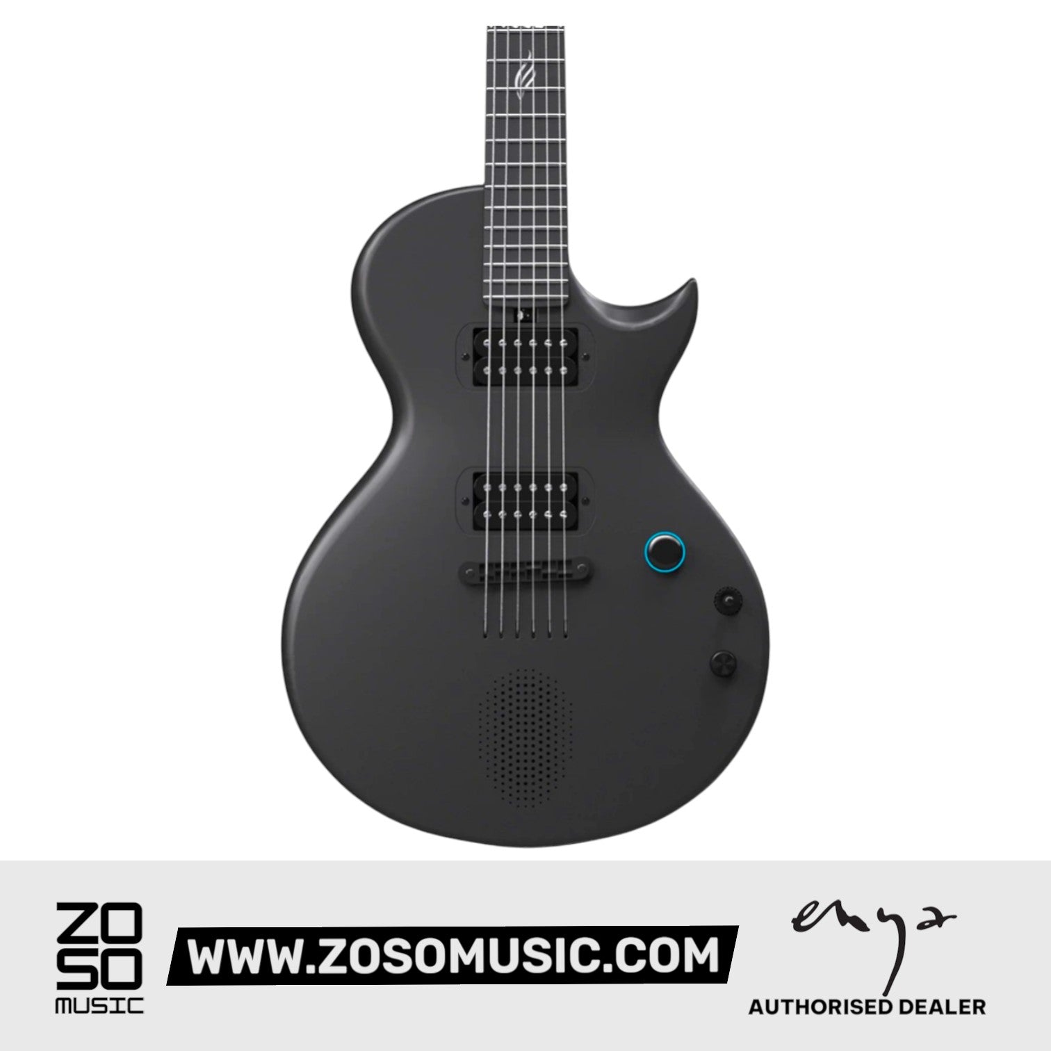 Zoso Music Enya Nova GO Sonic black carbon fiber smart electric guitar with integrated wireless speaker