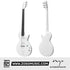 Zoso Music Enya Nova GO Sonic white carbon fiber smart electric guitar showing front and back views
