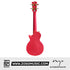 Zoso Music Enya Nova U concert ukulele in red, back view showing carbon fiber body and gold tuning pegs.