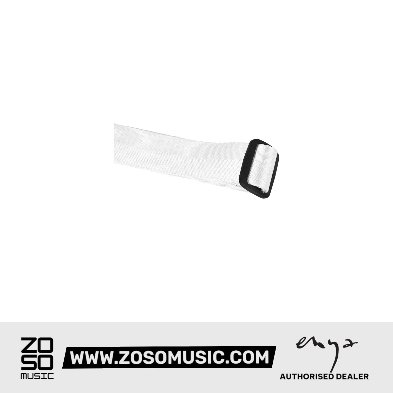 Zoso Music Enya Nova U series white woven nylon ukulele strap with adjustable buckle