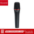 Zoso Music Focusrite Vocaster DM1 black dynamic studio microphone for podcasting with a red accent ring