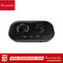 Zoso Music Focusrite Vocaster One podcasting audio interface with black top panel, gain ring, and mute button.