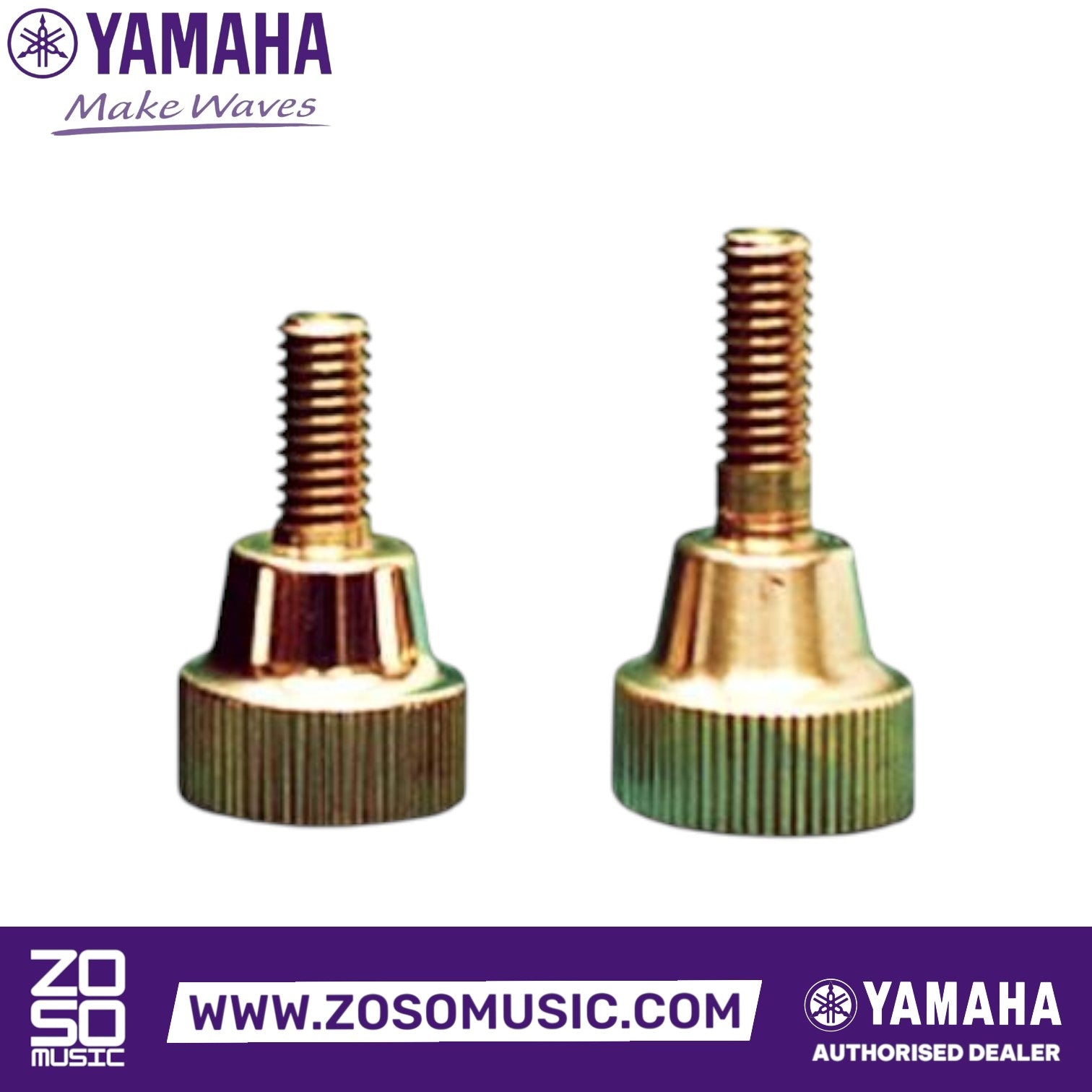 Zoso Music gold-toned brass saxophone neck and lyre screws for improved resonance and stability on alto or tenor sax