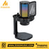 Zoso Music Maono DGM20 condenser USB gaming microphone with RGB lighting, shock mount, and pop filter on a desk stand