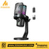 Zoso Music Maono DM40 PRO wireless condenser microphone with RGB lighting, pop filter, and desktop stand.