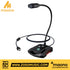 Zoso Music Maono AU-GM31 gooseneck USB condenser microphone with adjustable gain knob and LED mute indicator