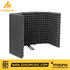 Zoso Music Maono AU-S05 5-panel microphone isolation shield with high-density acoustic foam for studio recording