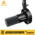 Zoso Music Maono PD300X black dynamic USB XLR microphone with integrated smart knob and shock mount