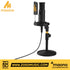 Zoso Music Maono PM320S black XLR condenser microphone kit with shock mount and pop filter on a desk stand