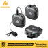Zoso Music Maono AU-WM820-A2 wireless microphone kit with two black transmitters and one receiver