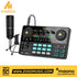Zoso Music Maono Maonocaster Lite podcasting bundle with black audio mixer and studio microphone on a tripod stand