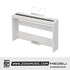 Zoso Music Medeli SP-C120 white 88-key digital piano with weighted keys and pedals, ideal for beginners.