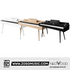 Zoso Music Neowood DP60 Plus 88-key digital pianos in white, natural wood, and black finishes with hammer action.