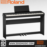 Zoso Music Roland FP-40 digital piano in black with 88 weighted keys, music rest, and triple pedal unit stand.