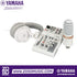 Zoso Music Yamaha AG03 Mk2 live streaming pack featuring a white 3-channel mixer, YCM01 condenser mic, and YHMT1 headphones