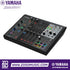 Zoso Music Yamaha AG08 8-channel black streaming mixer and audio interface with faders, sound pads, and DSP controls.