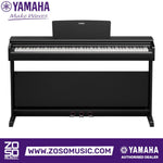 Zoso Music Yamaha Arius YDP-146 digital piano in black with 88 weighted keys and three pedals
