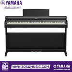Zoso Music Yamaha Arius YDP-166 digital piano in black with 88 weighted keys and three pedals