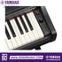 Zoso Music Yamaha Arius YDP-166 digital piano keyboard close-up showing volume knob and weighted keys